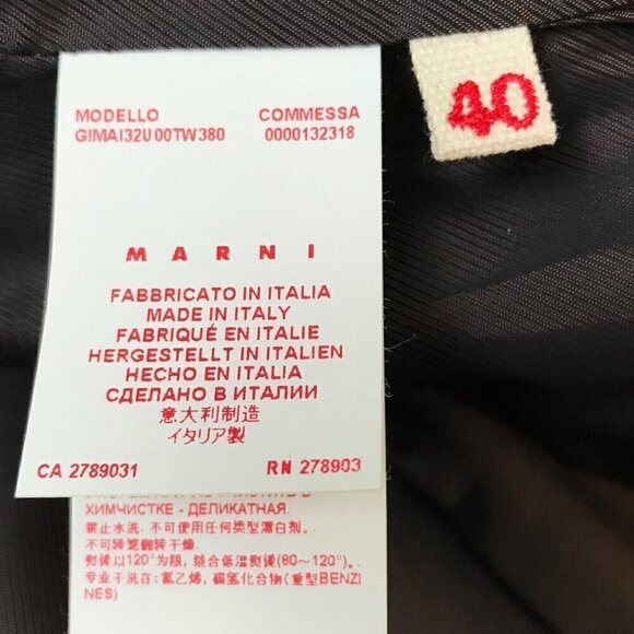 Marni Short Sleeve Zip Up 100% Wool Blazer With Front Pockets Size 10 - Picture 7 of 8